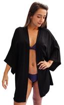 Kimono Feminino Saída de Praia Viscose Manga 3/4 Liso Kimono Feminino Saída de Praia Viscose Manga 3/4 Liso