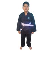 kimono Infantil Judô reforçado em Brim + Faixa - Glulan Kimonos