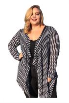 Kimono Inverno Cardigan Feminino Tricot Plus Size - PLUS MESMO E DAÍ