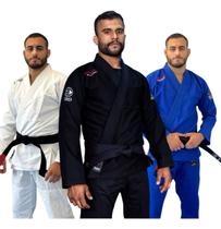 Kimono Jiu Jitsu Brazil Combat Xtra-lite 2.0 Competidor Bjj Profissional Preto Branco Azul