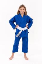 Kimono Jiu Jitsu e Judô Reforçado Flex Infantil Azul Com Faixa Torah