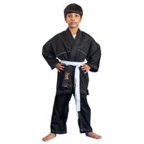 Kimono Jiu-Jitsu Judô Infantil Preto 1 Fit Kimono Jiu-Jitsu Judô Infantil Preto 1 Fit