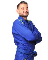 Kimono Jiu Jitsu Trançado Azul Envio Imediato! Kimono Jiu Jitsu Trançado Azul Envio Imediato!