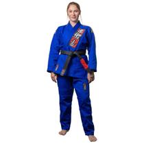 Kimono Jiu JItsu Trançado Reforçado Choke Azul Naja Adulto Unissex Profissional Kimono Jiu JItsu Trançado Reforçado Choke Azul Naja Adulto Unissex Profissional