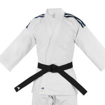 Kimono Judo adidas Contest J650 Branco Listas Azuis - Kimono Judo adidas Contest J650 Branco Listas Azuis -