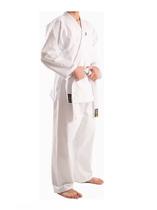 Kimono Judo Gi Reforçado Brim Branco Adulto com Faixa Shiroi