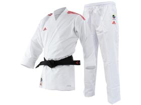 Kimono Karate Adidas AdiLight Branco Listras Vermelha