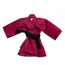 Kimono Kimoninho Rosa Judô Jiu Jitsu Bebê Menina - Potinho de mel