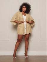 Kimono plus size dourado festa Kimono plus size dourado festa