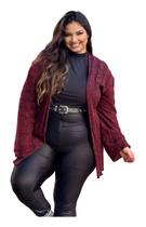Kimono Plus Size Feminino Casaco Grande Tricot Inverno Kimono Plus Size Feminino Casaco Grande Tricot Inverno