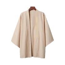 Kimono Preto E Branco, Capa Masculina Unissex, Camisa De Praia De Verão, Casaco Samurai Japonês