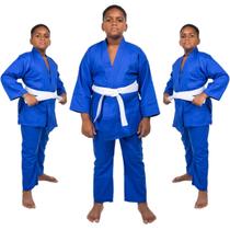 Kimono Reforçado Com Faixa Simples Haganah Infantil Jiu-jítsu Judô Feminino Masculino