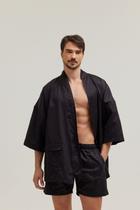 Kimono Sarja Preto Cor:PretoTamanho:Único