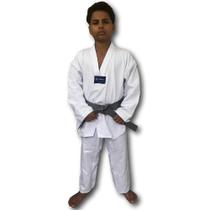 Kimono Torah Dobok Taekwondo Reforçado Gola Branca Com Nome - Infantil Kimono Torah Dobok Taekwondo Reforçado Gola Branca Com Nome - Infantil