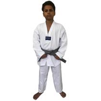Kimono Torah Dobok Taekwondo Reforçado Gola Branca - Infantil