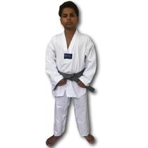 Kimono Torah Dobok Taekwondo Reforçado Gola Branca - Infantil