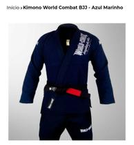 Kimono Trançado Adulto Azul Marinho A2 - World Combat