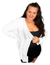 Kimono Tricot Plus Size Frio Cardigan Blusa Inverno Grande