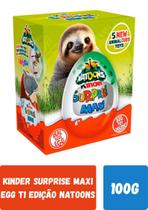 KINDER SURPRISE MAXI EGG T1 100g EDIÇÃO NATOONS IMPORTADO KINDER SURPRISE MAXI EGG T1 100g EDIÇÃO NATOONS IMPORTADO