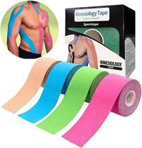 Kinesio Tape Fita Bandagem Elástica Adesiva Rolo 5cmx5m. Fisioterapia Muscular Esporte Evita Lesões