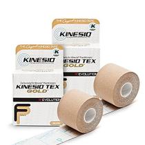 Kinesio Taping - Fita Atlética Terapêutica Elástica Tex Gold FP - Bege 2 in. x 13 ft - 2 Pack