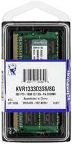 Kingston 8GB 1333Mhz DDR3 p/ Notebook - KVR1333D3S9/8G&8206