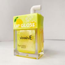 Kip 2 lip gloss caixinha de suco vitamina E cores metálicas fofo