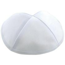 Kipa Judaico Cetim Com Forro Interno - De Israel Branco