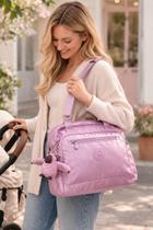 Kipling Bolsa De Maternidade Alanna Metallic Lilac Com Trocador Kipling Bolsa De Maternidade Alanna Metallic Lilac Com Trocador