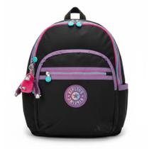 Kipling Mochila Seoul XL c/ Porta Notebook Wavepop Jet Black Kipling Mochila Seoul XL c/ Porta Notebook Wavepop Jet Black