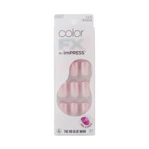 KISS Impress Color FX No Glue Mani, 30 unidades para prensar unhas, unhas postiças médias, cromo metálico e olho de gato, descascar e pressionar, remover sem complicações, inclui bastão de manicure, almofada de preparação e lima (permanência, média)