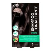 Kiss New York Color Change Shampoo Tonalizante Preto