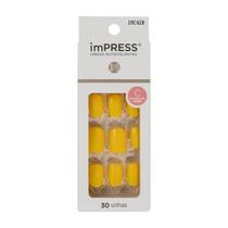 Kiss New York Impress Self Love Unhas Autocolantes Curto - Caution IMC02B