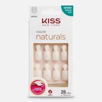 Kiss New York - Unha Postiça Salon Naturals Quadrado Curto