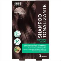 Kiss NY Shampoo Tonalizante Castanho Escuro