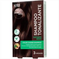 Kiss NY Shampoo Tonalizante Castanho Médio Kiss NY Shampoo Tonalizante Castanho Médio