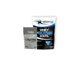 Kit 01 100% Whey Protein Health time 2,1 Kg + 01 Creatina 300g