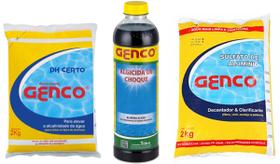 Kit 01 algicida choque 01 ph certo 01 sulfato aluminio Kit 01 algicida choque 01 ph certo 01 sulfato aluminio