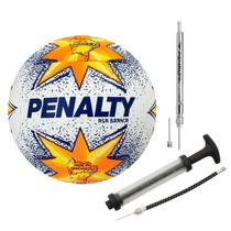 Kit 01 Bola Campo Penalty Asa Branca01 Bomba De Ar Penalty01 Calibrador De Bolas Penalty Caneta