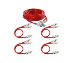 Kit 01 Cabo 5 Metros Blindado Stetsom + 04 Rca 1 Metro Blindado P/ Crossover Kit 01 Cabo 5 Metros Blindado Stetsom + 04 Rca 1 Metro Blindado P/ Crossover