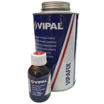 Kit 01 Cola Cimento Vipafix 1 KG + 01 Catalisador 50 ML P/30 Min Vipal