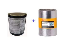 Kit 01 Fita Manta Adesiva c/Alumin. L=10cmx10m+ 1 primer p manta 800g