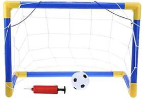 Kit 01 Mini Trave De Futebol + Bola + Bomba De Encher Golzinho Infantil