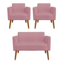 Kit 01 Namoradeira 02 Poltronas Marisa Rose Kit 01 Namoradeira 02 Poltronas Marisa Rose