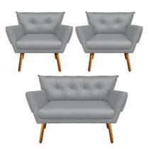 Kit 01 namoradeira e 02 poltronas anitta