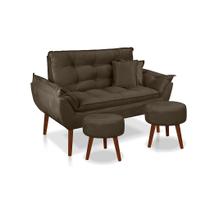 Kit 01 Namoradeira Opala + 02 Puff Redondo + 02 Almofadas Suede Kit 01 Namoradeira Opala + 02 Puff Redondo + 02 Almofadas Suede