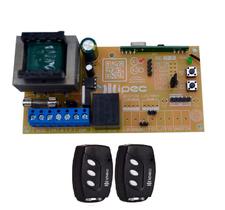 Kit 01 Placa Central de Comando X1 P/ Motor de Portão Light C/ 2 Controle Tx Deco