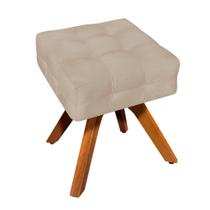 Kit 01 Poltrona E 01 Puff Elisa Suede Bege