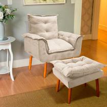 Kit 01 poltrona Opala 1 Puff Opala varias cores suede Mercado Dos Móveis