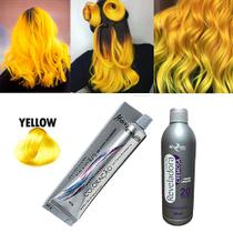 Kit 01 Tinta Yellow Amarelo e 01 OX 20Vol. Mairibel/Hidraty